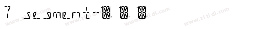 7 segment字体转换